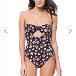 Eberjey Falling Floral Lulu tie-back one piece